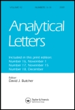 Cover image for Analytical Letters, Volume 33, Issue 6, 2000