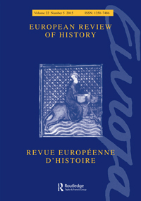 Cover image for European Review of History: Revue européenne d'histoire, Volume 22, Issue 5, 2015