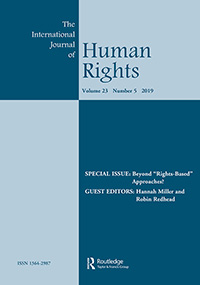 Cover image for The International Journal of Human Rights, Volume 23, Issue 5, 2019