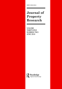 Cover image for Journal of Property Research, Volume 35, Issue 2, 2018