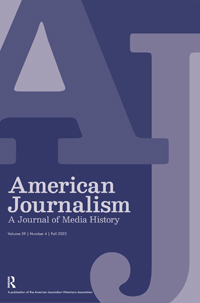 Cover image for American Journalism, Volume 39, Issue 4, 2022