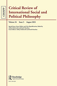 Cover image for Critical Review of International Social and Political Philosophy, Volume 24, Issue 5, 2021