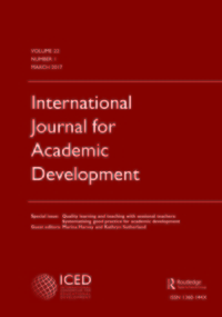 Cover image for International Journal for Academic Development, Volume 22, Issue 1, 2017