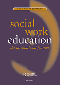 Cover image for Social Work Education, Volume 38, Issue 6, 2019