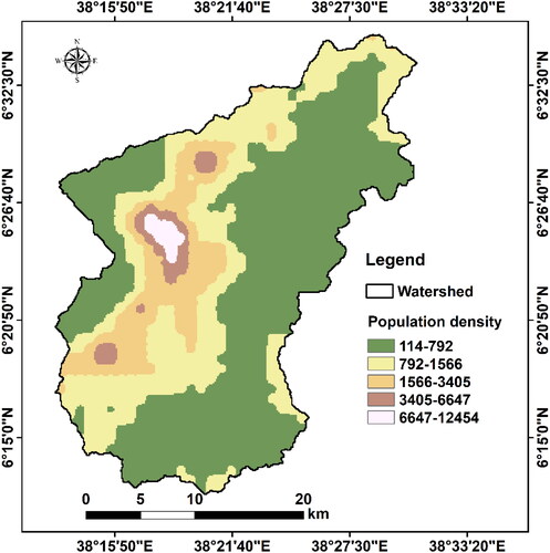 Figure 4. Population density map.