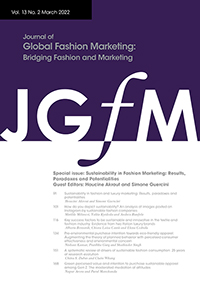 Cover image for Journal of Global Fashion Marketing, Volume 13, Issue 2, 2022