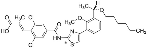 Figure 1. Chemical structure of [14C]-lusutrombopag, with the site of the 14 C label indicated (*).