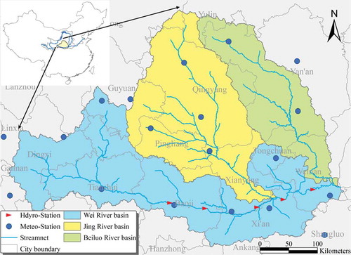 Fig. 1 Sketch map of the Wei River basin.