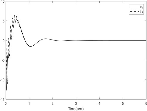 Figure 4. Trajectories of x3 and x^3.