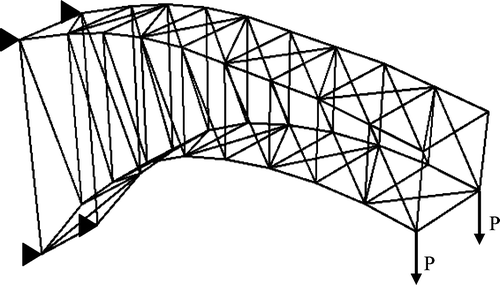 Figure 8. Space truss structure used in case study.