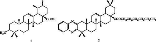 Figure 1. The structures of compounds 1 and 2.