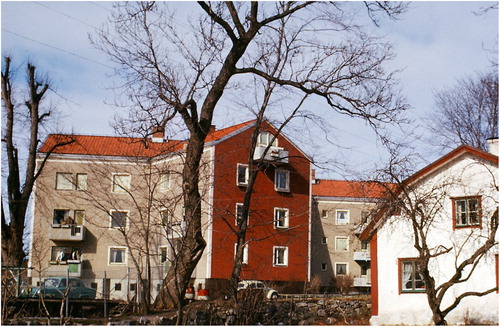 Figure 4. 1965 Photograph of residential area near Upplands Väsby train station, built in 1952 just after the municipality's first Comprehensive Plan came into effect. Source: Stockholms Länsmusuem. Photograph by Alf Nordström licensed under CC BY.