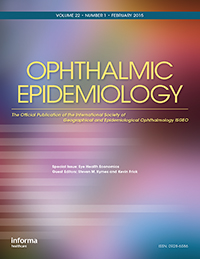 Cover image for Ophthalmic Epidemiology, Volume 22, Issue 1, 2015