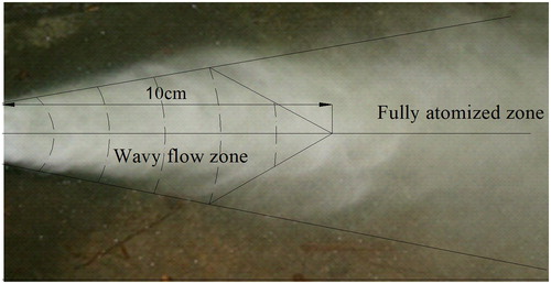 Figure 7. Water-mist distribution axially.