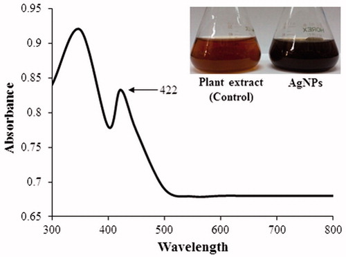 Figure 2. UV–Vis spectra of reaction mixture.