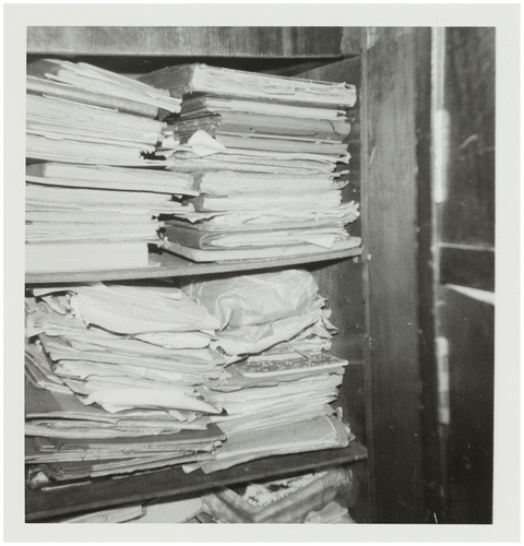 Figure 2. ‘The Manuscript Cupboard, 1970’. Eve & June Langley collection, State Library of New South Wales. PXE 1333.