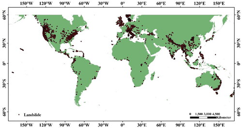 Figure 5. Global landslide inventory map.