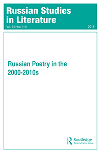 Cover image for Russian Studies in Literature, Volume 54, Issue 1-3, 2018