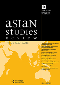 Cover image for Asian Studies Review, Volume 46, Issue 2, 2022