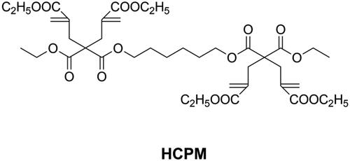 Figure 7. Structure of cyclopolymerizable monomer HCPM.