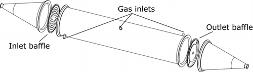 FIG. 2 Scheme of the sampling chamber.