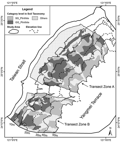 Figure 5. The proposed soil mapping of plinthite in the study area.