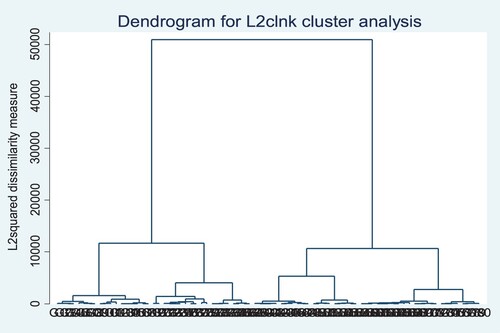 Figure 2. Dendrogram for typology identification.