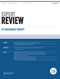 Cover image for Expert Review of Anticancer Therapy, Volume 16, Issue 4, 2016