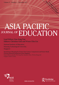 Cover image for Asia Pacific Journal of Education, Volume 37, Issue 4, 2017