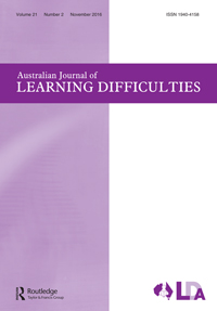 Cover image for Australian Journal of Learning Difficulties, Volume 21, Issue 2, 2016