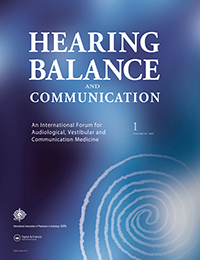 Cover image for Hearing, Balance and Communication, Volume 20, Issue 1, 2022