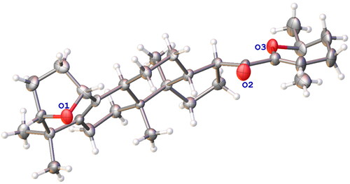 Figure 3. Crystal structure of compounds 1.