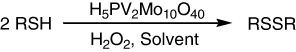 Scheme 38. Oxidation of thiols to their homodisulfides.