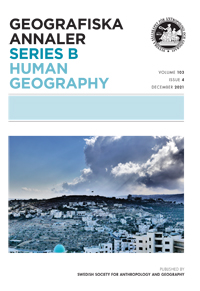 Cover image for Geografiska Annaler: Series B, Human Geography, Volume 103, Issue 4, 2021