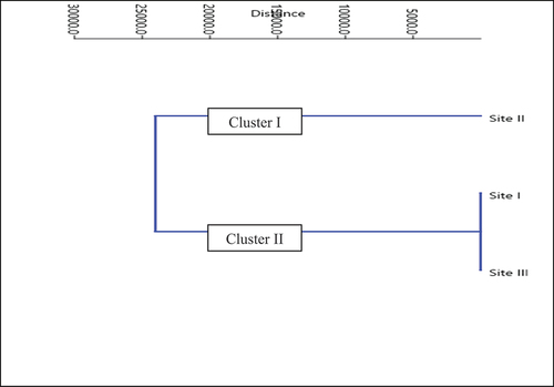 Figure 4. Dendrogram showing the similarity and dissimilarity in physicochemical parameters of Manasbal Lake.