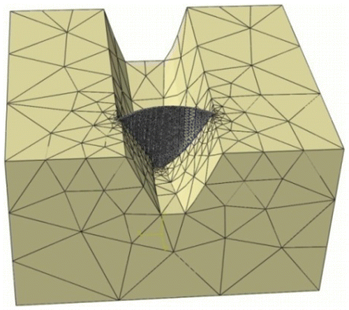 Figure 5. F.E. Model of the Dez dam and its support.