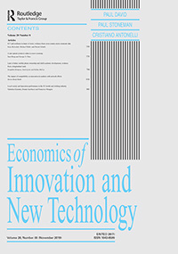 Cover image for Economics of Innovation and New Technology, Volume 28, Issue 8, 2019
