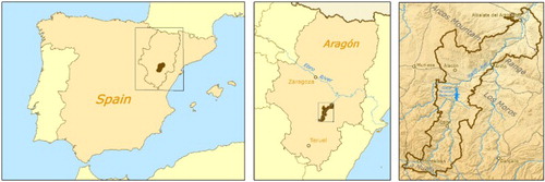 Figure 1. Location of the Martin river cultural park in Aragon, Spain.