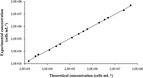 Figure 5. Cell count linearity measured by automated Easycounter YC.
