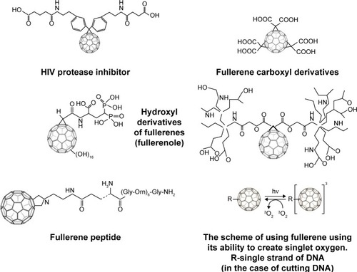 Figure 30 Dendrimers and fullerene derivatives.