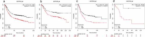 Figure 8. Prognostic value of SMAD9 expression in gastric cancer