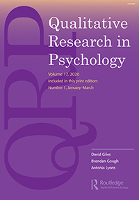 Cover image for Qualitative Research in Psychology, Volume 17, Issue 1, 2020
