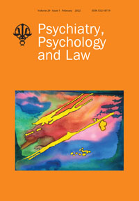 Cover image for Psychiatry, Psychology and Law, Volume 29, Issue 1, 2022