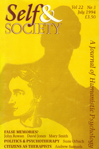 Cover image for Self & Society, Volume 22, Issue 3, 1994