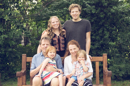 Figure 2. Cummings Family (2016): Agie and Cal (back); Peter, Erin, Clare, and Thomas (front).