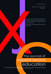 Cover image for The Journal of Experimental Education, Volume 86, Issue 1, 2018