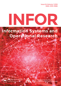 Cover image for INFOR: Information Systems and Operational Research, Volume 54, Issue 1, 2016