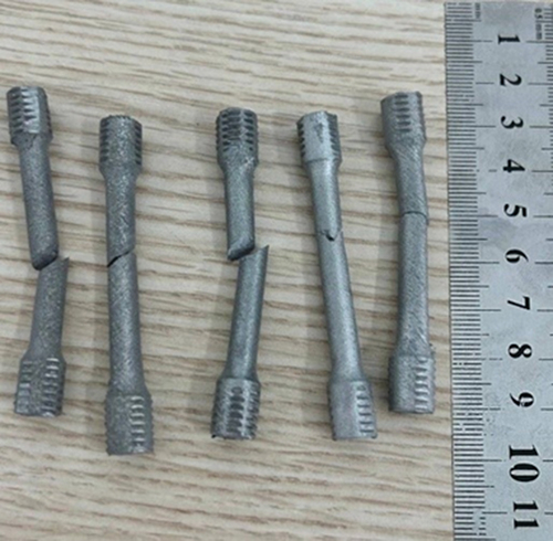 Figure 9. Tensile results of the Ti-6Al-4V samples.