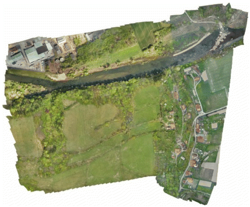Figure 7. The ortophotomap of the Janowiec landslide mad from a UAV.