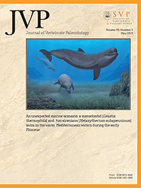 Cover image for Journal of Vertebrate Paleontology, Volume 39, Issue 3, 2019
